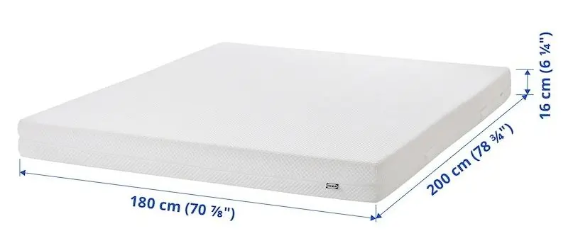 Saltea Ikea Abygda 180x200 (Alb)