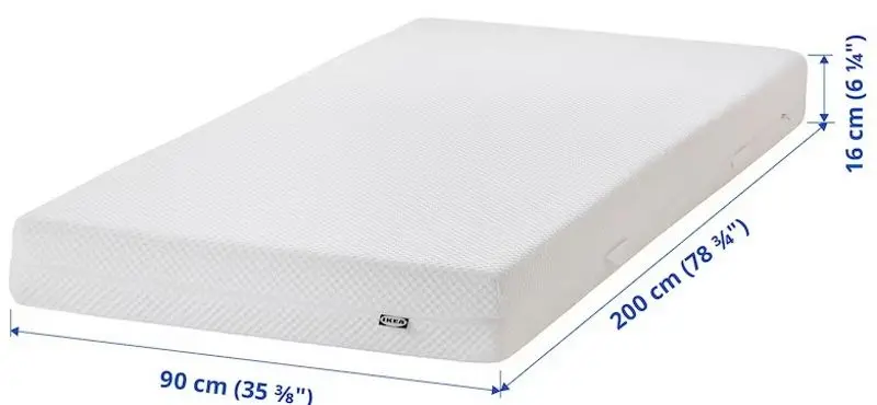 Saltea Ikea Abygda 90x200 (Alb)