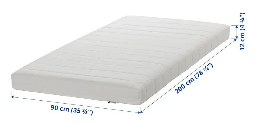 Saltea Ikea Afjall 90x200 (Fermă/Alb)