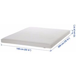 Saltea Ikea Afjall fermitate medie 140x200 12cm (Alb) Thumb