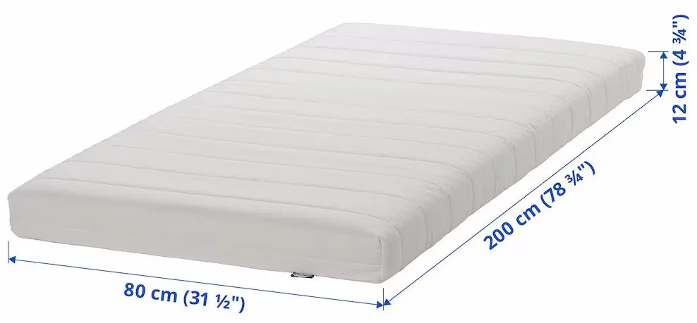 Saltea Ikea Afjall fermă 80x200 12cm (Alb)