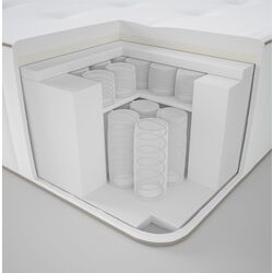 Saltea Ikea Hokkasen cu arcuri impachetate 140x200 (Extra Fermă/Alb) Thumb