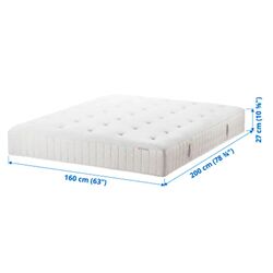 Saltea Ikea Hyllestad cu arcuri impachetate 160x200 (Ferma/Alb) Thumb