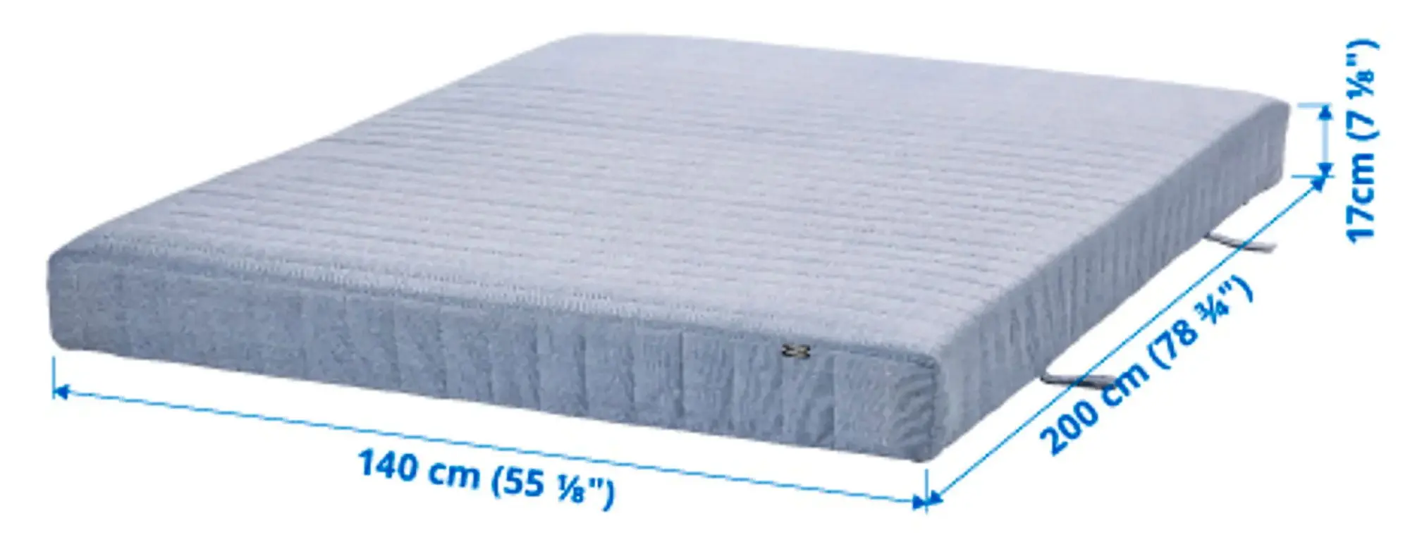 Saltea Ikea Vadso 140x200 (Extra Fermă/Bleu)