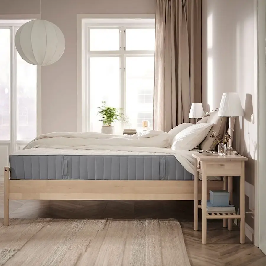 Saltea Ikea Vagstranda arcuri împachetate 90x200 (Extra Ferma/Bleu)