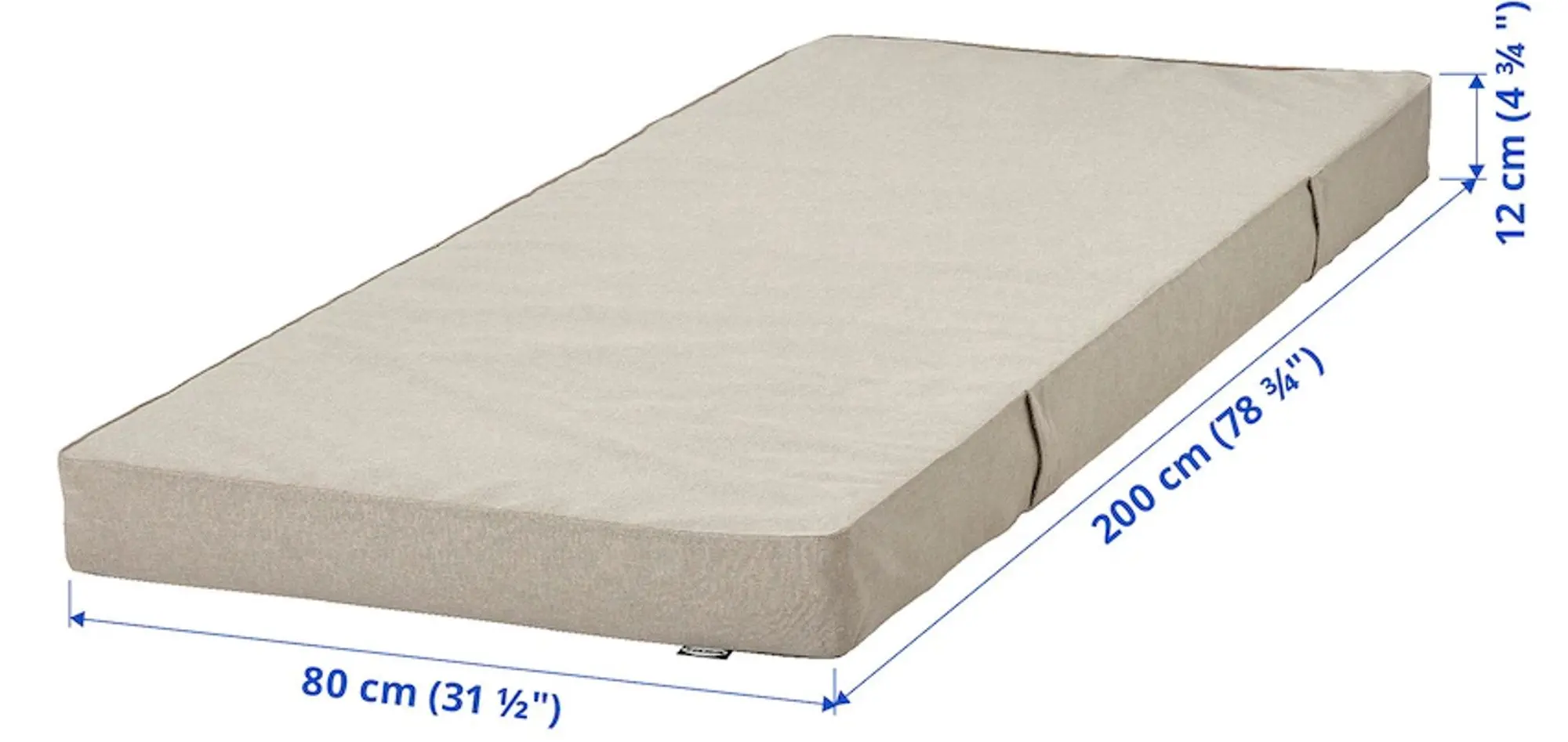 Saltea Ikea Vannareid cu arcuri impachetate 80x200 (Extra Ferma/Bej)