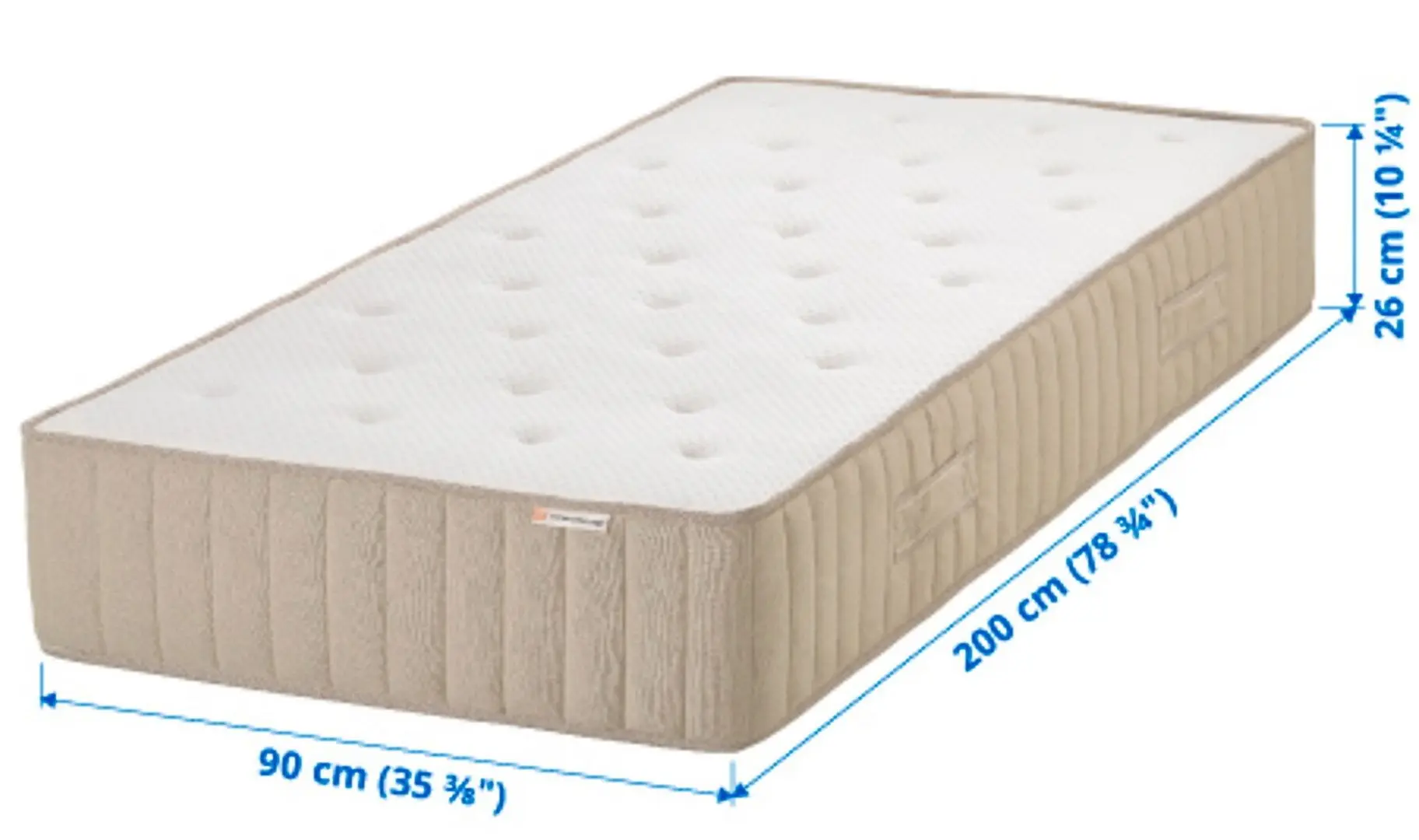 Saltea Ikea Vatnestrom arcuri împachetate 90x200 (Fermă/Natur)