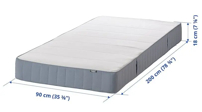 Матрас Ikea Vestmarka 90x200 (Экстра Жесткий/Голубой)