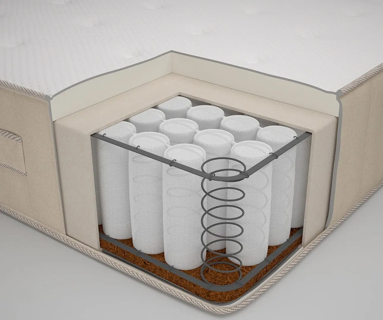 Saltea cu arcuri împachetate Ikea Vatnestrom 160x200 (Fermă/Natur)