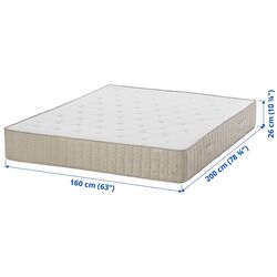 Saltea cu arcuri împachetate Ikea Vatnestrom 160x200 (Fermă/Natur) Thumb