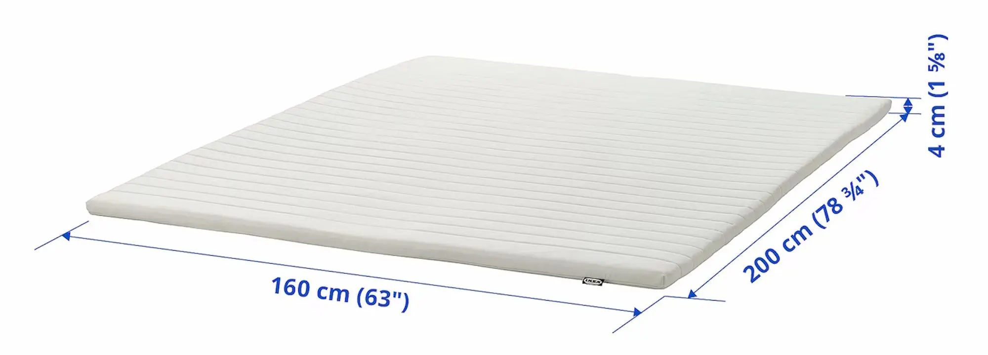 Topper Ikea Nasfjallet 160x200 (Alb)