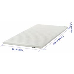 Topper Ikea Nasfjallet 90x200 (Alb) Thumb