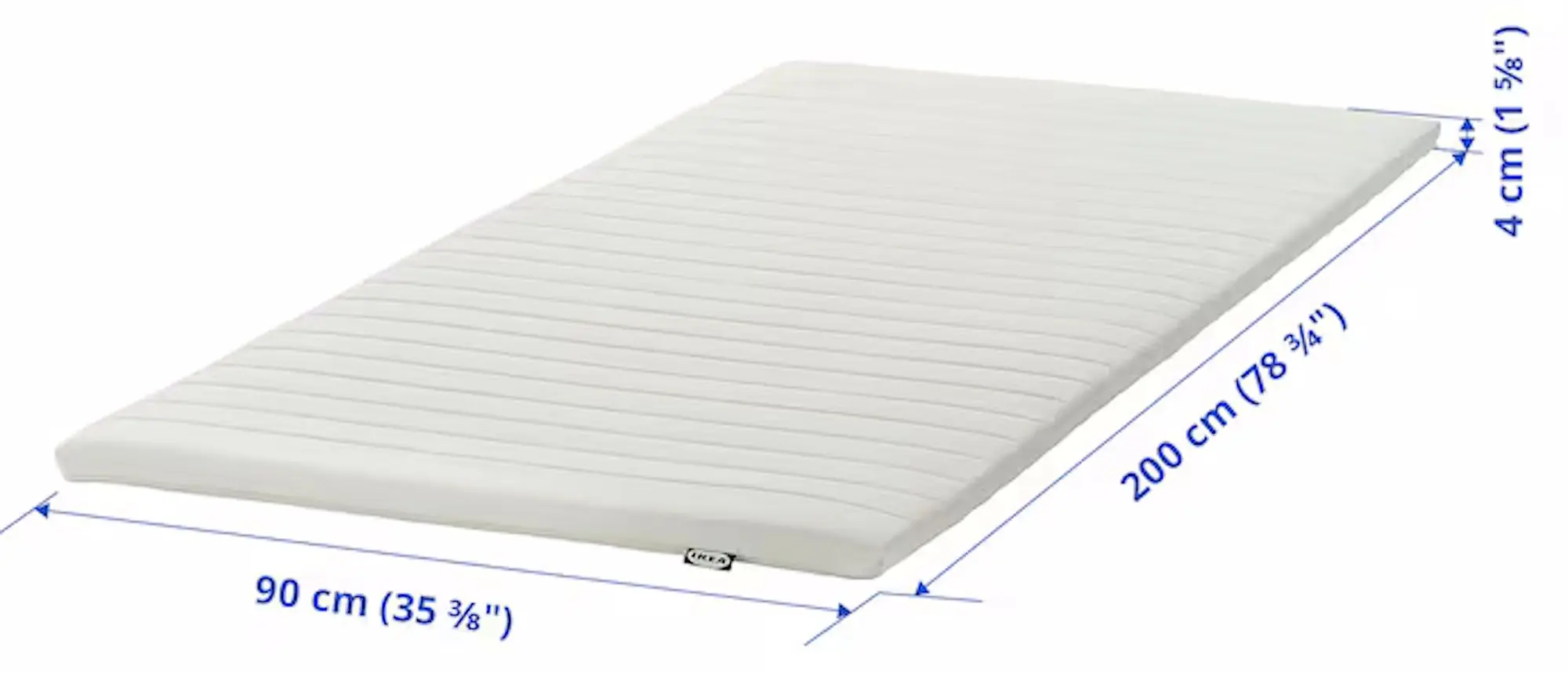 Topper Ikea Nasfjallet 90x200 (Alb)