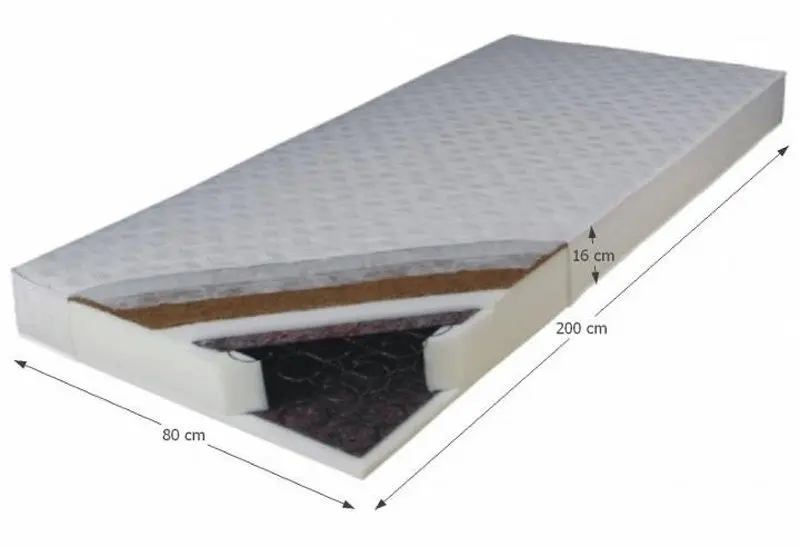 Матрас Mobhaus Kokos Medium 80x200 (16cm) - 2