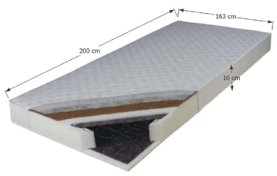 Матрас Mobhaus Kokos Medium Atyp 163x200 (16cm) - 2