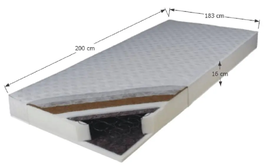 Матрас Mobhaus Kokos Medium Atyp 183x200 (16cm)