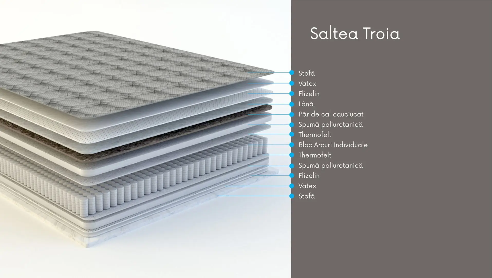 Saltea Saltconfort Troia 70х190 (25cm)