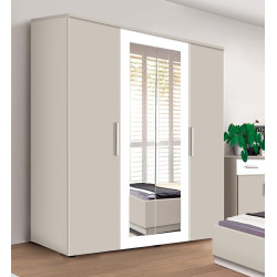 Спальня Modern Aura Kanna 92 ламельное основание 160x200 Light Gray + Francesca 180cm Cashmere/White + Francesca 45cm 2 pcs Cashmere/White Thumb