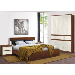 Спальня Modern Komfi 160x200 + Komfi 120cm + Komfi 48cm 2 pcs (Brandy Castello Oak/Craft Oak White)