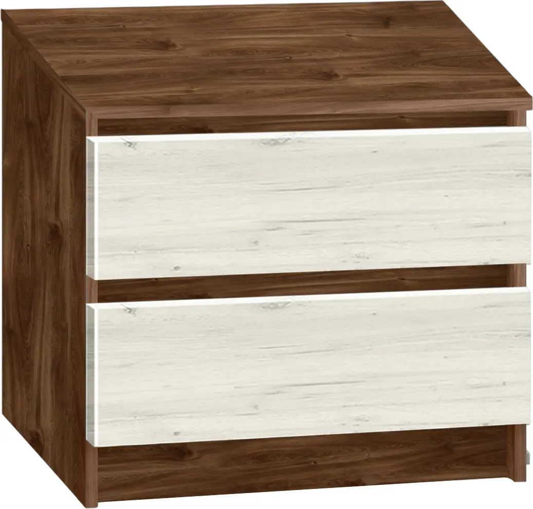 Спальня Modern Komfi 160x200 + Komfi 120cm + Komfi 48cm 2 pcs (Brandy Castello Oak/Craft Oak White) - 4