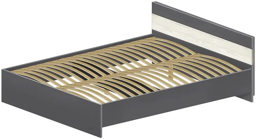 Спальня Modern Komfi 160x200 + Komfort 180cm + Komfi 48cm 2 pcs (Slate Gray/Craft Oak White/White) - 3