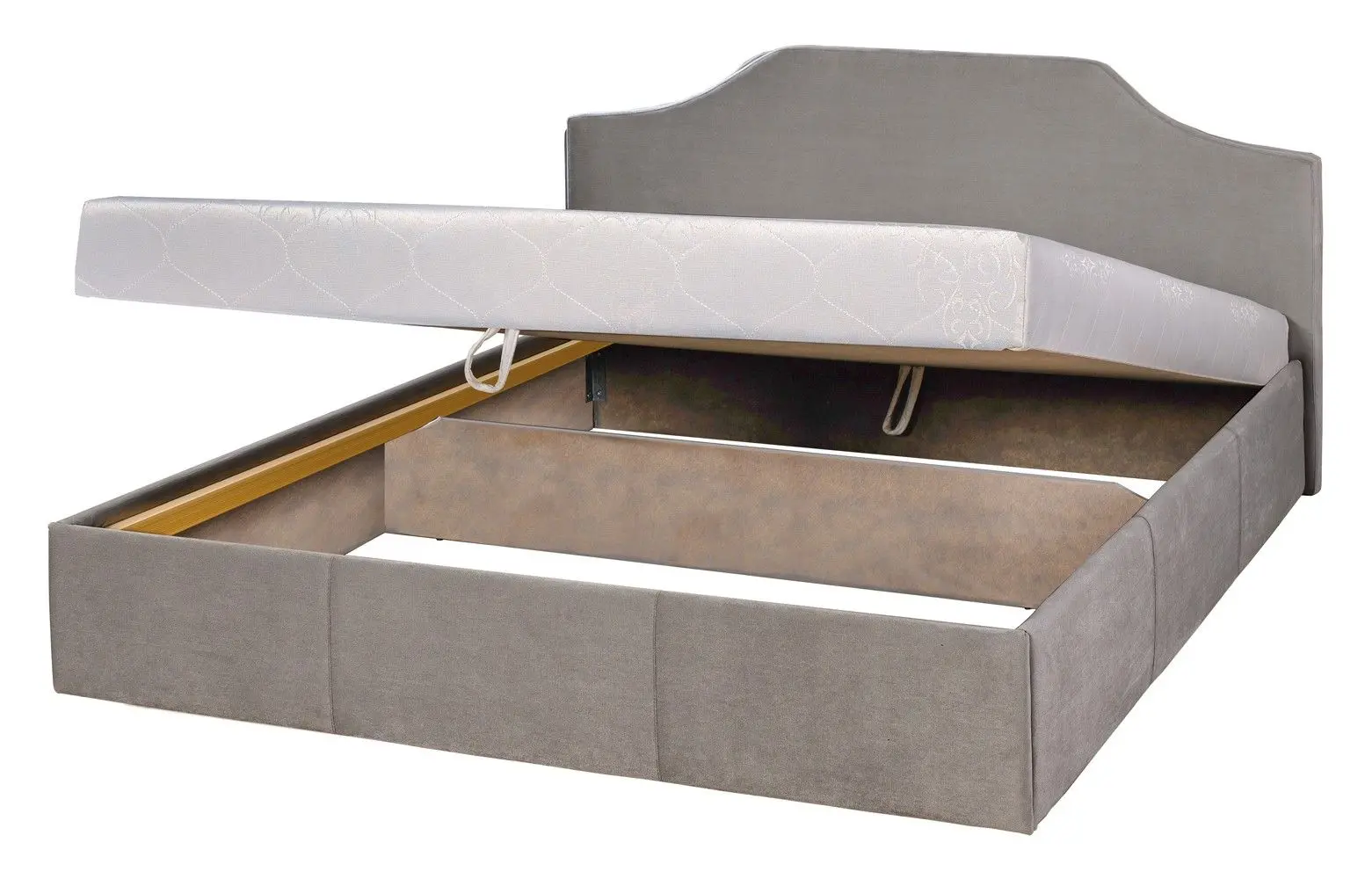 Спальня Modern Monica Alaska 01 подъемный механизм 160x200 Beige + Kenon 150cm Craft Oak White - 3