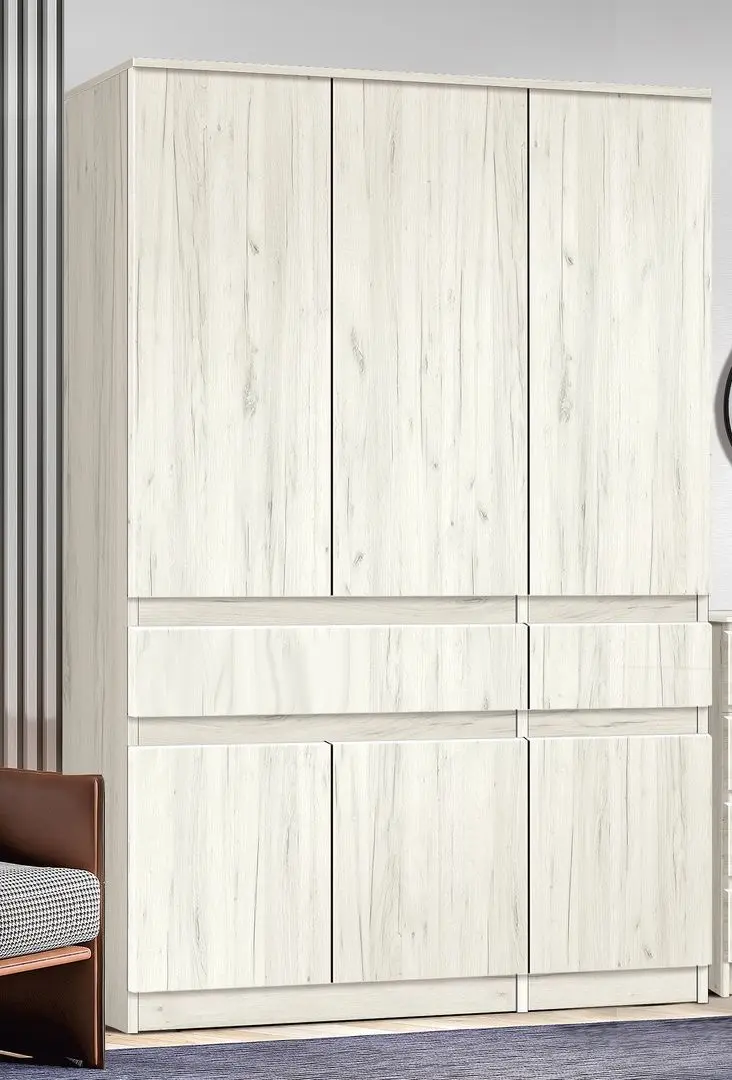 Спальня Modern Monica Alaska 01 подъемный механизм 160x200 Beige + Komfi 120cm Craft Oak White - 5