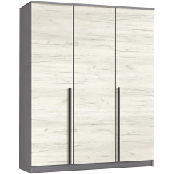 Dormitor Modern Monica Alaska 10 Total Eclipse mecanism de ridicare 160x200 Dark Grey + Kenon 150cm Slate Gray/Craft Oak White + Komfi 48cm 2 pcs Slate Gray/Craft Oak White Thumb