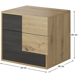 Спальня Tempo Kondela Bafra (Artisan Oak/Black Norway Pine) Thumb