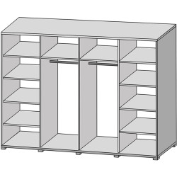 Спальня Tempo Kondela Bafra (Artisan Oak/Black Norway Pine) Thumb