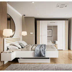 Спальня Tempo Kondela Florens 160x200 (White/Artisan Oak) Thumb