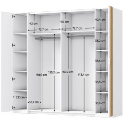 Спальня Tempo Kondela Florens 160x200 (White/Artisan Oak) Thumb