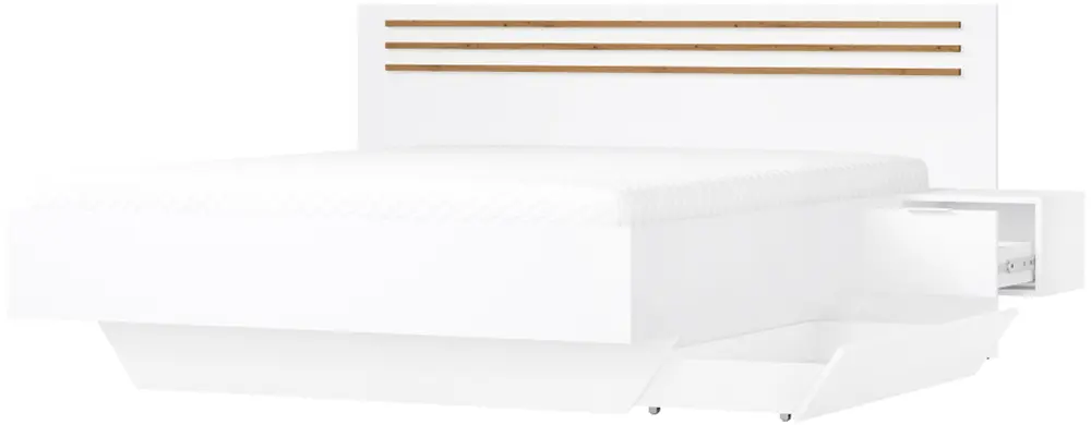 Dormitor Tempo Kondela Florens 180x200 (White/Artisan Oak) - 2