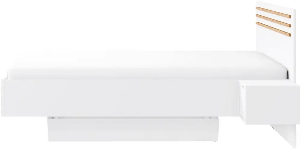 Dormitor Tempo Kondela Florens 180x200 (White/Artisan Oak) - 4