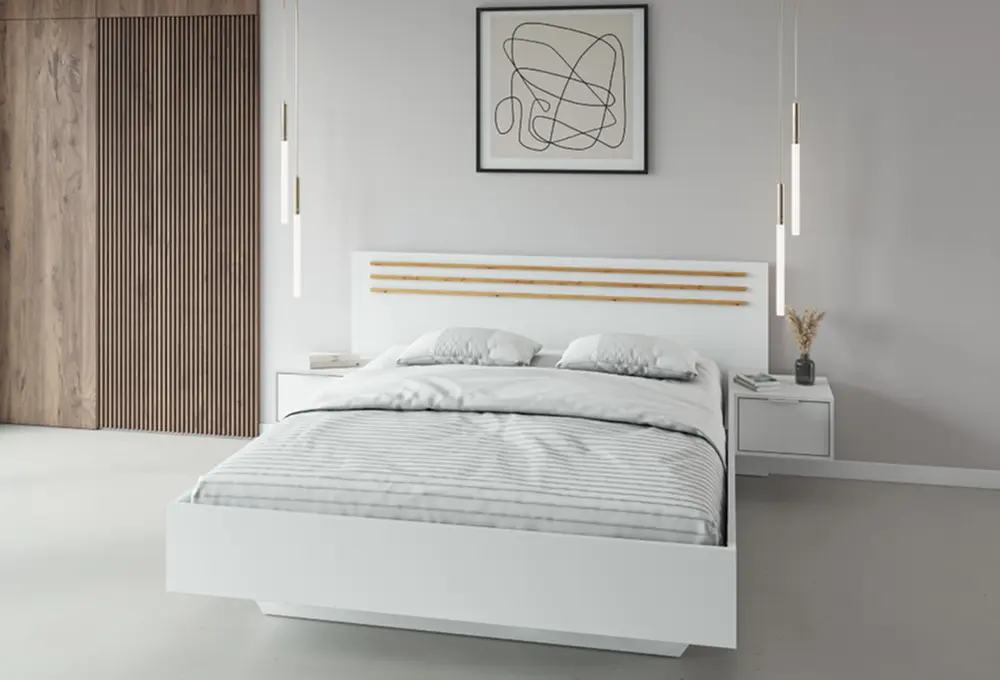 Dormitor Tempo Kondela Florens 180x200 (White/Artisan Oak)