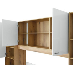 Спальня Tempo Kondela Milaga 160x200 (Oak/Glossy White) Thumb