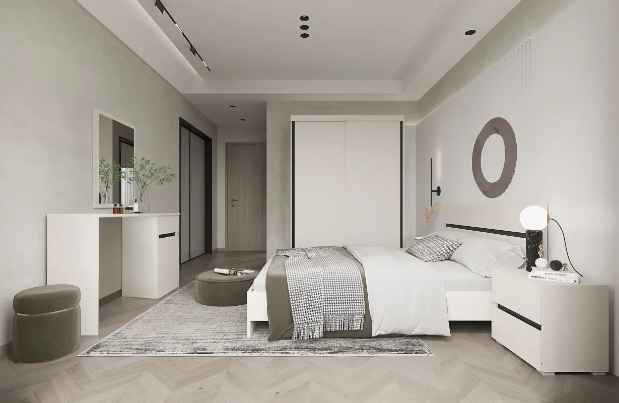 Dormitor Yasen London Exclusive 2 160/LOZ160/2S/BIU120/LUS80/110 (Cashmere/Anthracite)