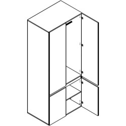 Dormitor Yasen London Eclusive 4 SZF4D_90/LOZ160/2S/LUS55 (Cashmere/Anthracite) Thumb