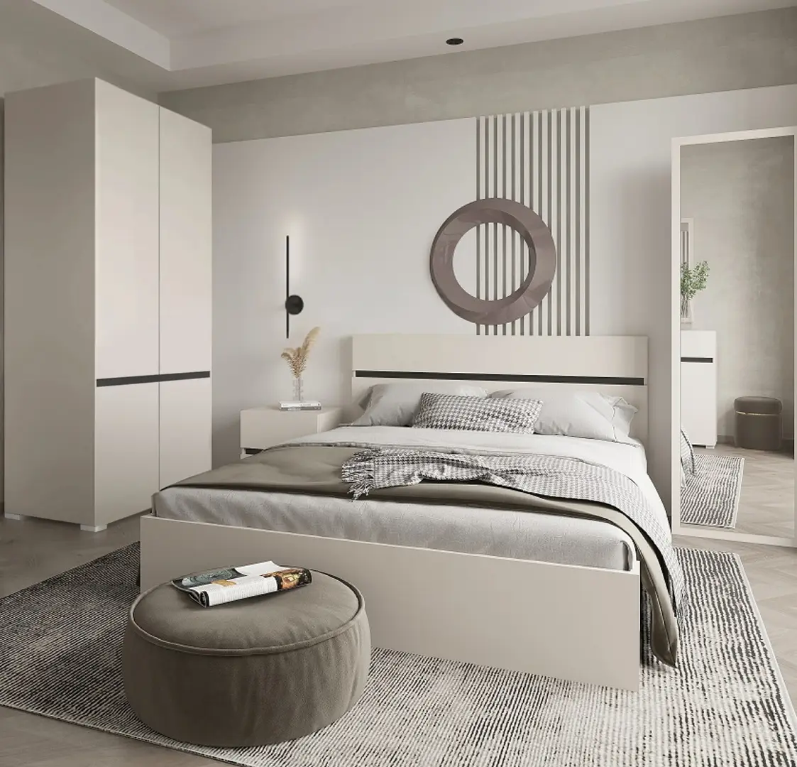 Dormitor Yasen London Eclusive 4 SZF4D_90/LOZ160/2S/LUS55 (Cashmere/Anthracite)