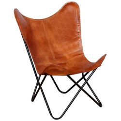 Fotoliu VidaXL Butterfly 243728 (Brown) Thumb