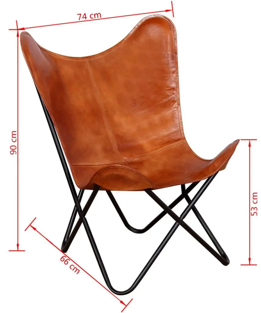 Fotoliu VidaXL Butterfly 243728 (Brown)