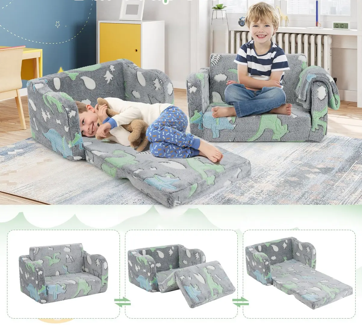 Диван Costway HV10575GD (Grey) - 3