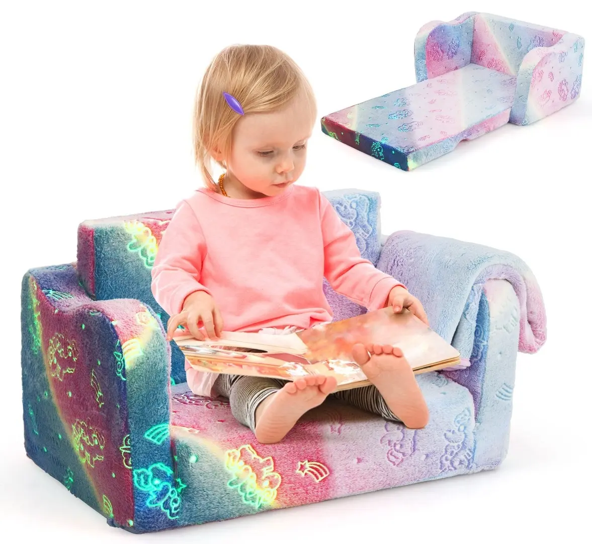 Canapea Costway HV10575UN (Pink) - 7