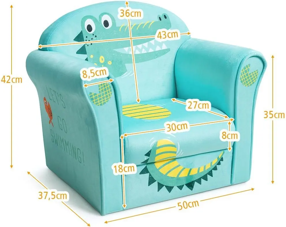Fotoliu Costway HW65436 (Turquoise) - 6