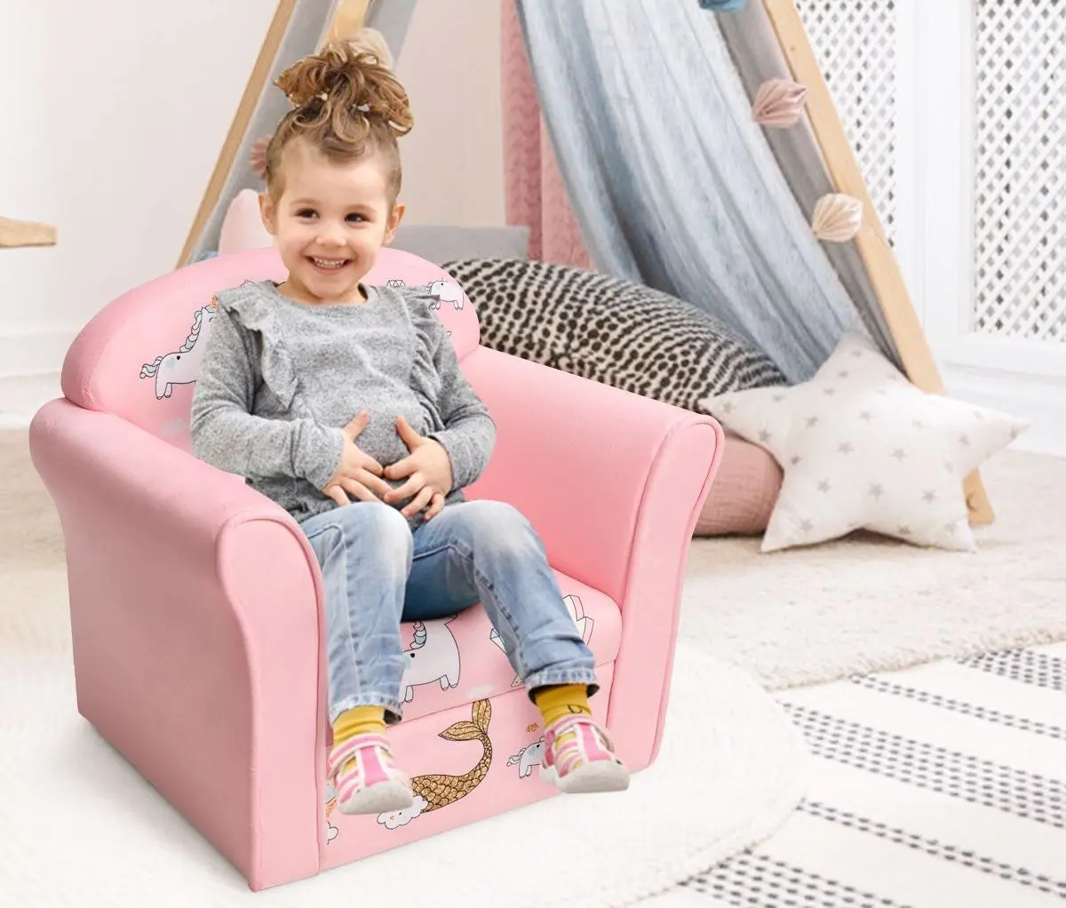 Кресло Costway HW65602 (Pink) - 3