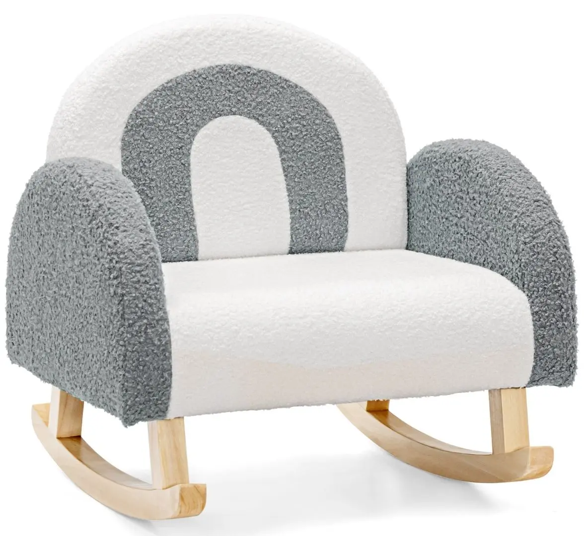 Fotoliu-balansoar Costway HY10172GR (White/Grey)