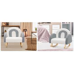 Fotoliu-balansoar Costway HY10172GR (White/Grey) Thumb