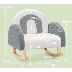 Fotoliu-balansoar Costway HY10172GR (White/Grey) Thumb