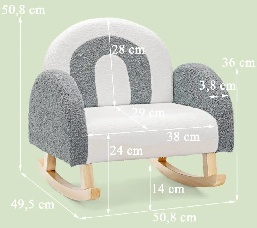 Fotoliu-balansoar Costway HY10172GR (White/Grey)