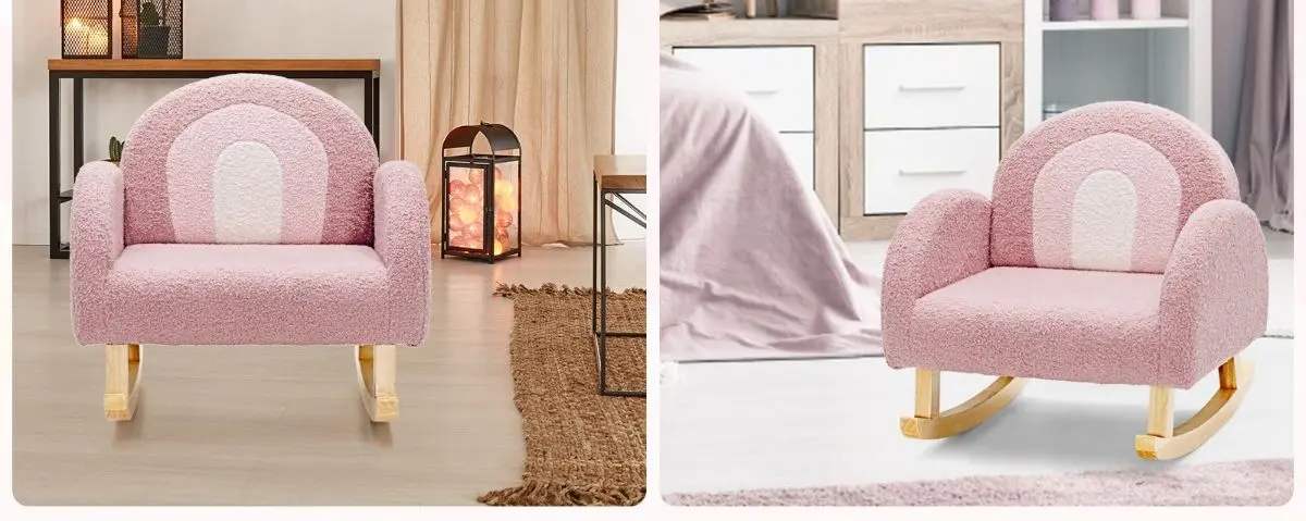 Fotoliu-balansoar Costway HY10172PI (Pink)